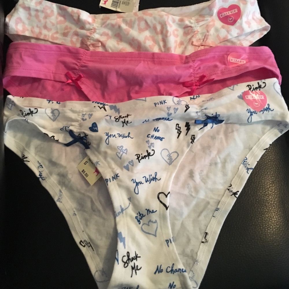 Victoria’s Secret pink 3 pack cheekier panties